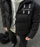 MEDM【王鹤棣同款】 国潮字母刺绣保暖立领羽绒服冬季外套 黑色 2XL 实拍图
