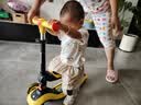 babycare儿童滑板车小孩1-6岁宝宝可折叠升降调高踏板单脚滑滑车可坐可滑 【莫迪克二合一】洛克黄 实拍图