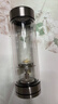希诺双层玻璃杯磁吸式茶水分离杯子男高档茶杯水杯XN-7012本色 300mL 实拍图