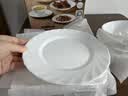 乐美雅白玉玻璃特瑞欧餐具9件套耐热玻璃洗碗机可用碗盘餐具餐具礼盒 实拍图