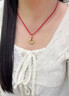 中国黄金（CHINA GOLD）足金吊坠男女款花丝镂空平安扣项链红绳挂坠情人节生日礼物送女友 平安扣吊坠+古法金珠【红绳】约1.3g 实拍图