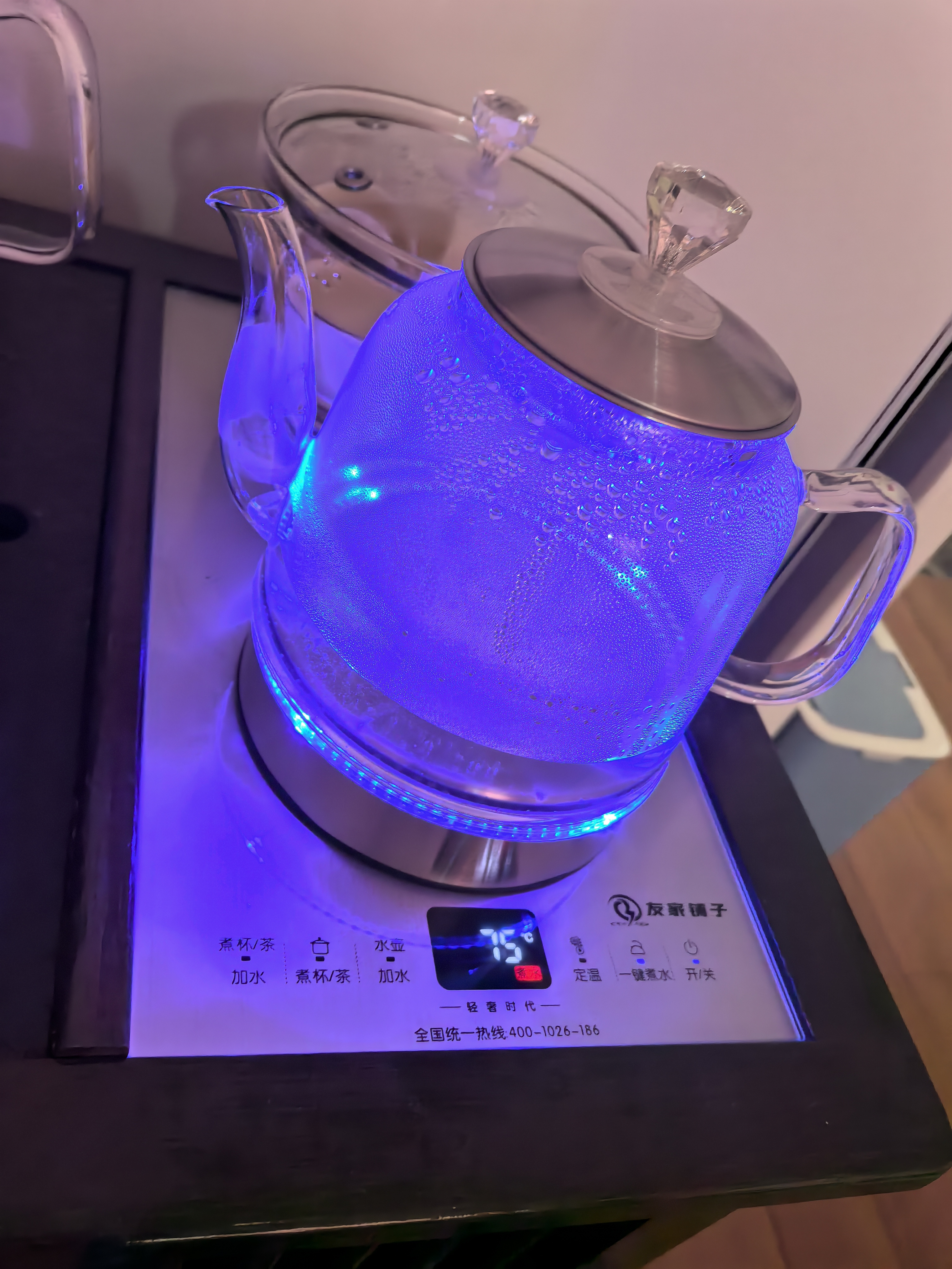 友家铺子（Biooner）全自动底部双上水电热烧水壶玻璃烧水器家用办公茶台茶桌一体嵌入式电茶炉茶具套装 轻奢银三合一 实拍图