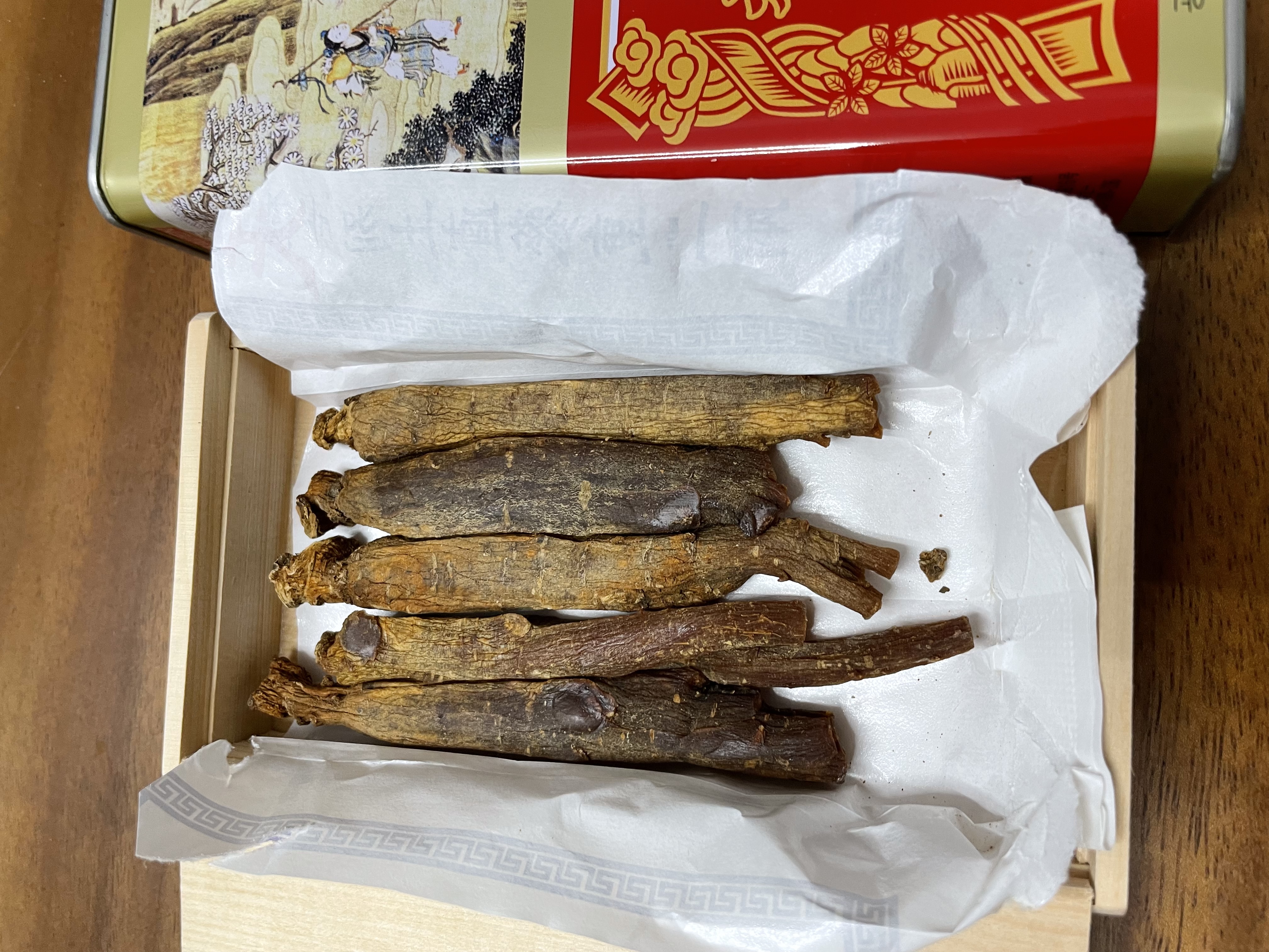 半山农人参高丽红参整支【天字参30支75g约5根参】高端补品送老人长辈礼 实拍图