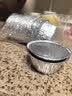 特美居（temeiju）锡纸碗杯60只蛋挞托空气炸锅锡纸盘蛋糕布丁模具食品级铝箔杯 实拍图
