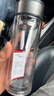 双层隔热玻璃杯耐高温水杯玻璃杯子双层高硼硅玻璃杯旅行装备 钢本色350ml 实拍图