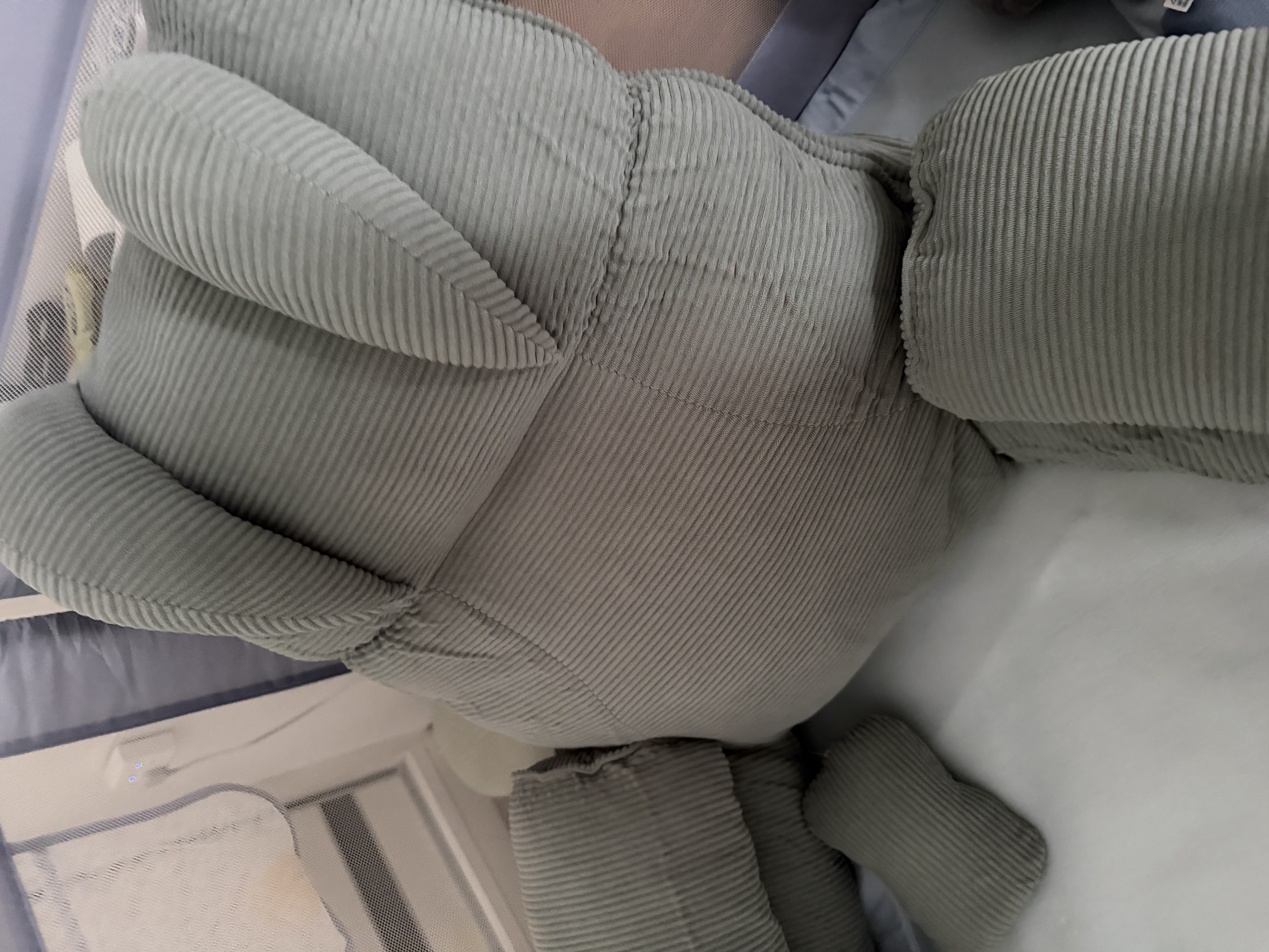 京严靠枕床上靠背垫床头软包护腰玩手机看书靠背神器孕妇老人沙发靠垫 【升级赠腰枕】加大号雾霾蓝（95*70*55cm） 枕套 护腰护颈/黄金三角区/饱满支撑 实拍图