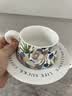 CLITON咖啡杯碟套装鸢尾花马克杯高颜值陶瓷杯办公室杯碟牛奶杯下午茶杯 实拍图