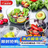 Ocean泰国进口玻璃沙拉碗水果盘泡面透明汤碗家用甜品餐具三件套装 实拍图