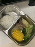 COODORA304不锈钢保鲜饭盒分格带饭微波炉可加热上班族食堂打饭便当餐盒 实拍图