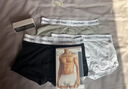 Calvin Klein内衣【吴晗同款】男士三条装ck低腰棉质透气防夹臀四角平角内裤男 NP2765OQGX-深蓝色/玫红色/麻灰 L 实拍图