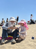 黛米安妮莎遮阳防晒帽子女夏季防紫外线遮脸护颈一体渔夫帽钓鱼登山太阳帽 浅米色（帽檐10cm-面罩可拆卸） 均码 实拍图