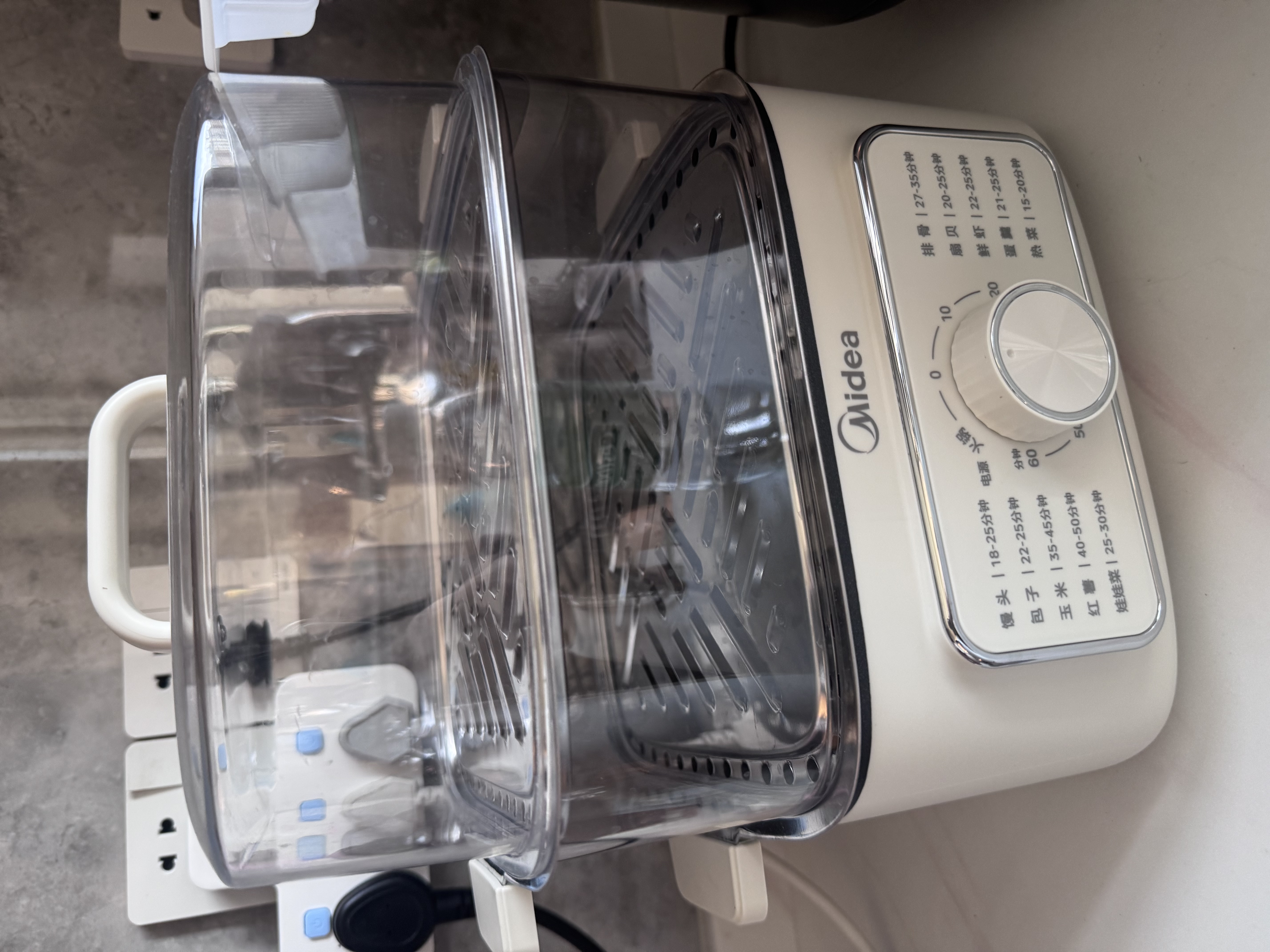 美的（Midea）电蒸锅 家用大容量电蒸箱可视蒸笼蒸锅 蒸蛋器电煮锅早餐机 蒸煮一体多功能蒸汽锅 上蒸下煮 10.8L 【热销推荐 上蒸下煮】ZGE2323Z02 实拍图