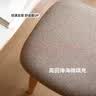 源氏木语实木餐椅北欧橡木家用休闲椅简约橡木胡桃色0.47m软包椅烟栗棕 实拍图