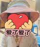 SHUKIKU儿童防晒帽防紫外线可调节太阳帽遮阳帽透气渔夫帽 粉红小象 M码 实拍图