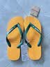 havaianas哈唯纳Brasil Logo巴西元素夹脚人字拖夏情侣拖鞋 1740-流行黄色 41-42 巴西码 实拍图