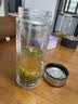 富光玻璃杯双层带茶隔大容量水杯 高档商务泡茶杯 高硼硅杯子500ml 实拍图