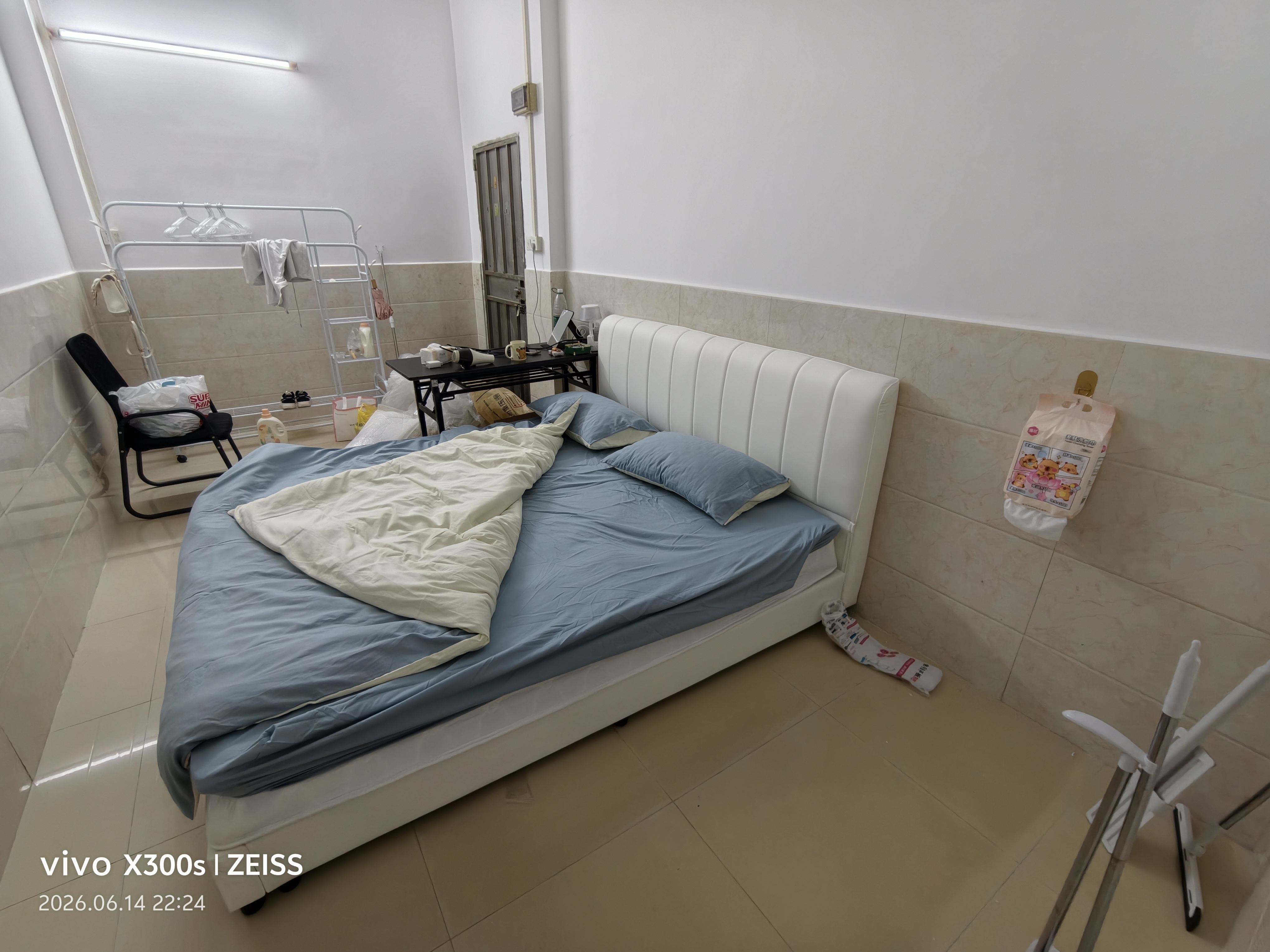 茉琪床双人床主卧大床实木床奶油风婚床轻奢皮床小户型软包床 G4米白色（单床） 1.8*2米【每天前30名抢】 实拍图