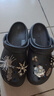 卡骆驰（CROCS）白鹿同款云朵洞洞鞋|206750 黑色-001 37/38(240mm) 实拍图