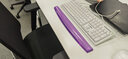 范罗士人体工学硅胶护腕 水晶硅胶台电键盘托 家用游戏鼠标垫办公电脑桌垫 (魅惑紫)91437 实拍图