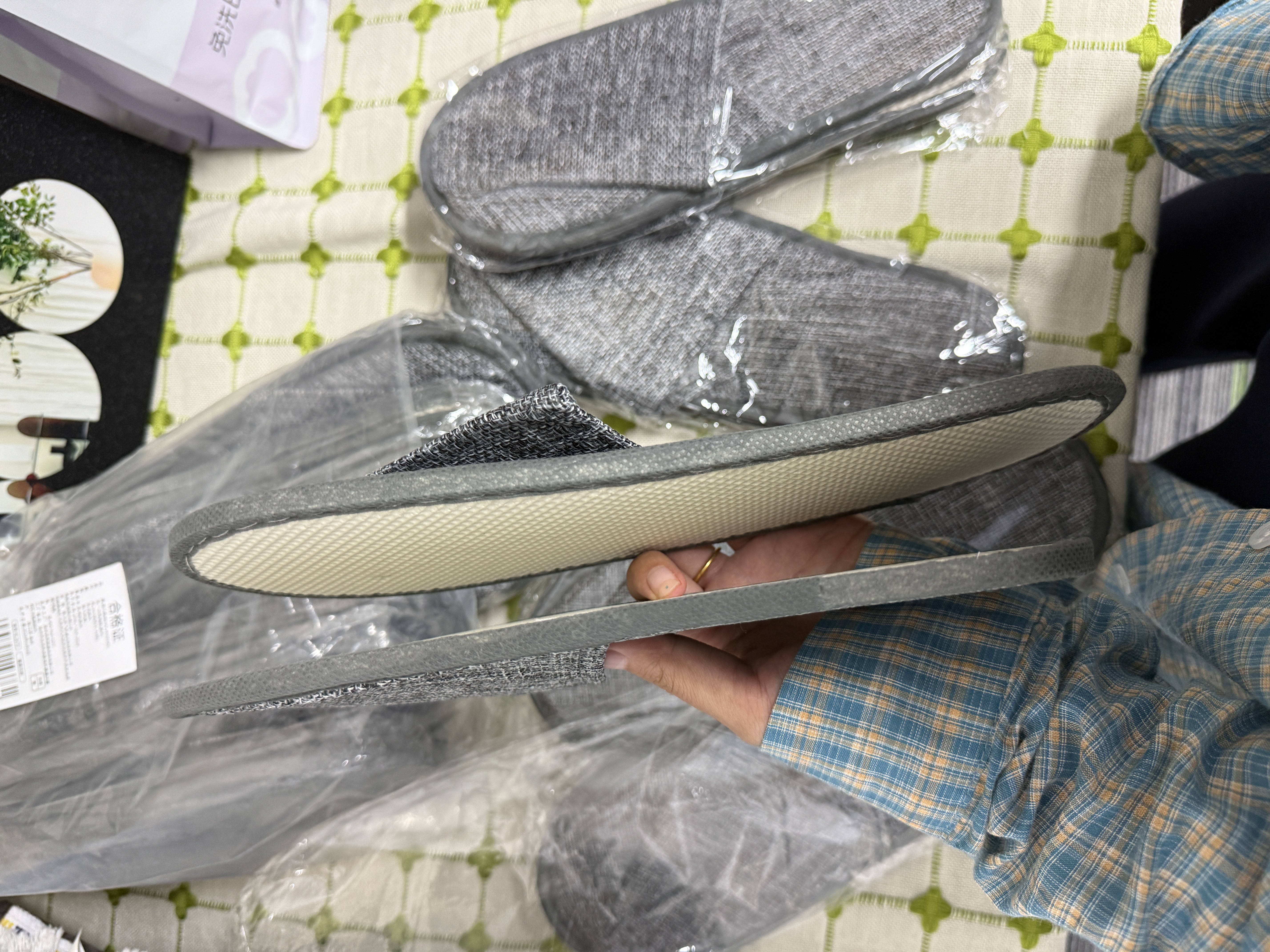 诺兰森迪一次性拖鞋家用待客加厚酒店宾馆专用高级感客人拖鞋10双装 实拍图