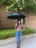 QCSK德国全自动雨伞加大加厚加固晴雨两用男女通用折叠 【玄墨黑】抗风黑胶防晒 UPF50+ 【144根合金玻纤骨|双人加大加固|晴雨两用】 实拍图