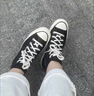 匡威（Converse）All Star夏季经典帆布男女高帮休闲运动鞋黑色101010 101010/黑色 38 实拍图