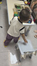 育才儿童桌椅花生桌可升降涂鸦幼儿园学习画画桌宝宝积木玩具游戏桌椅 小蓝鲸长方桌120X60CM 配一椅 实拍图