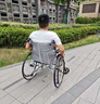 怡辉（YIHUI）小灰灰手动轮椅推车 轻便一键折叠 免安装 老人专用出行 小型骨折 实拍图