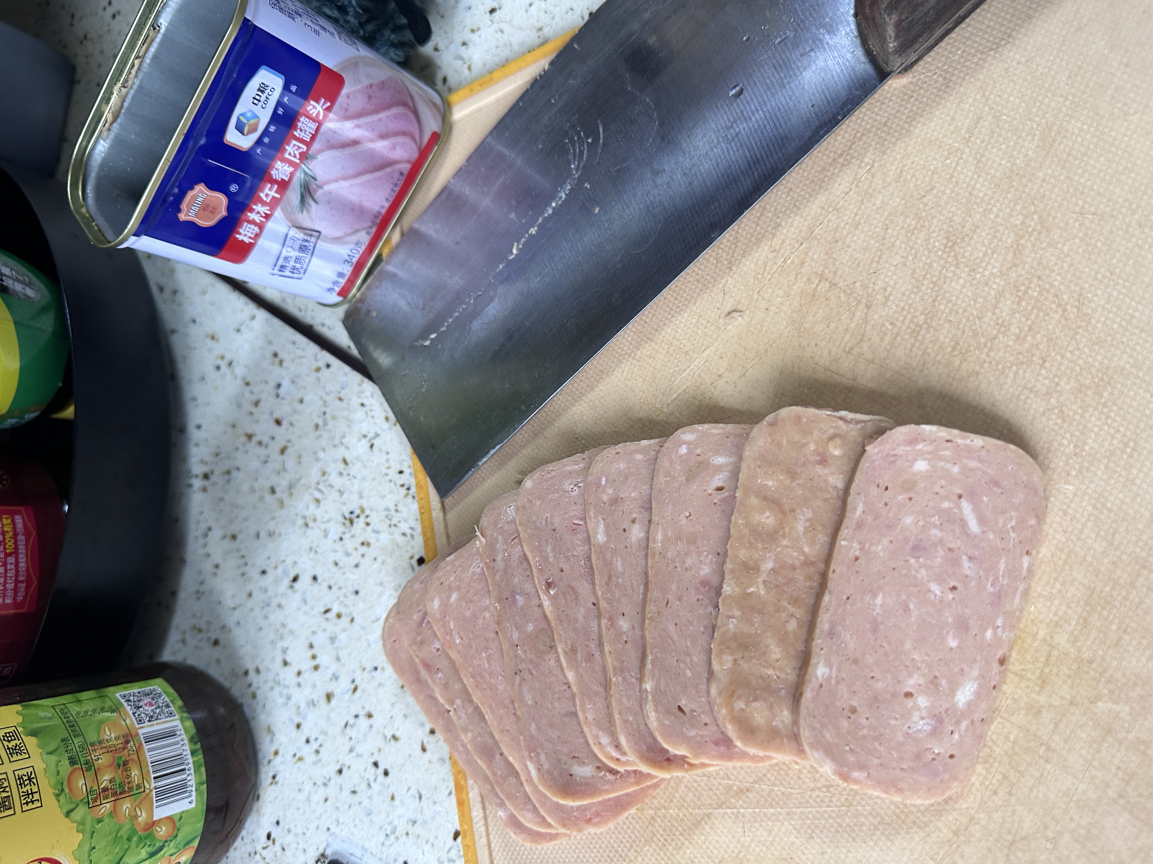 梅林午餐肉火腿罐头早餐火锅方便面搭档340g*6家庭应急储备即食品物资 实拍图