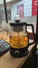 金灶（KAMJOVE）煮茶器 喷淋式煮茶玻璃养生花茶壶 电热水壶煮茶壶1L蒸茶器A-57 石墨黑 1L 实拍图
