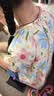 布丁哈鲁【100%棉】女童盐系泡泡袖小衫夏季新款中大童百搭甜美碎花衬衫潮 实拍图