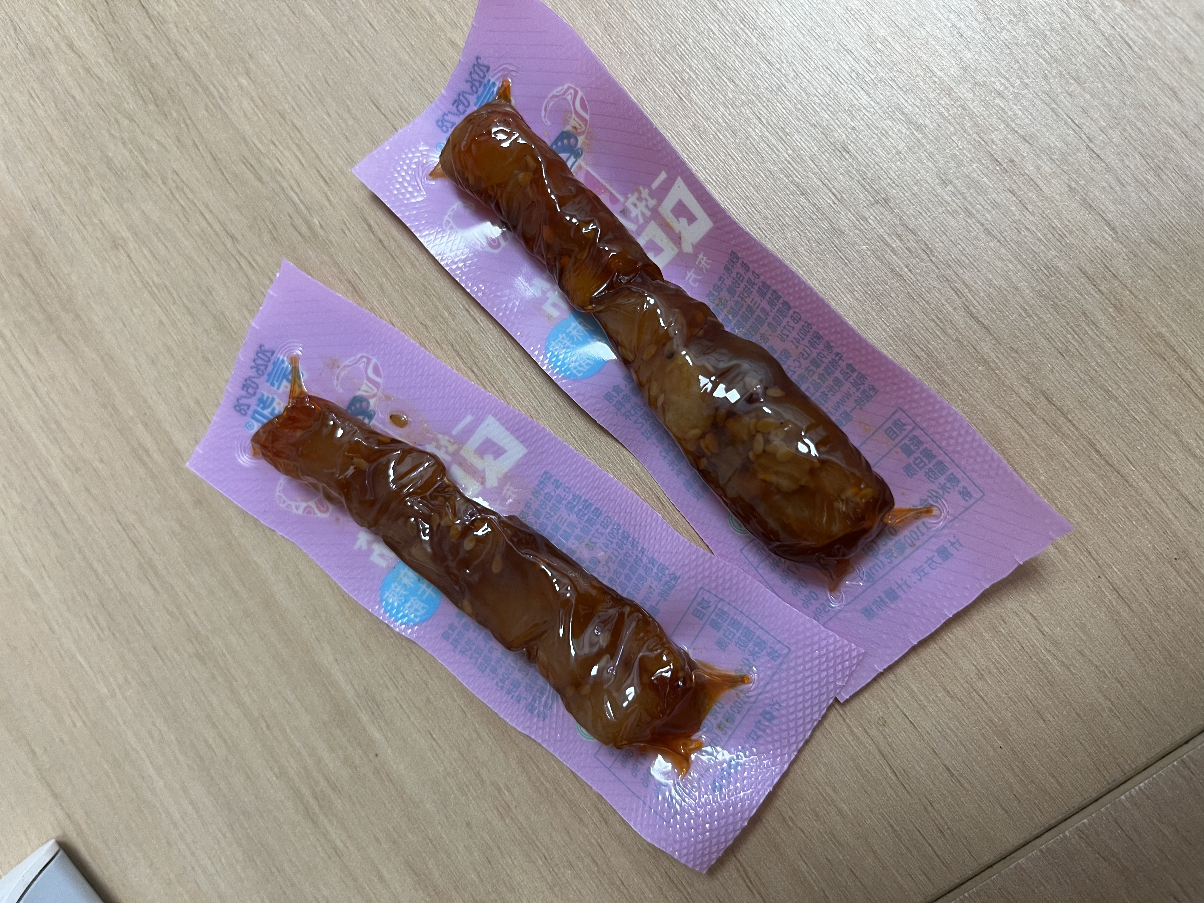 蒙都 麻辣牛筋 麻辣味 袋装 散称约300g 约14-16小袋 休闲零食  清真 实拍图