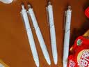 中性笔按动刷题小白笔ins高颜值中性笔0.5学生文具考试刷题笔ST头黑笔签字笔 黑色0.5mm 小白笔5支装【盒装】 实拍图