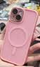 KEKLLE【肤感磁吸】适用iPhone15手机壳 苹果15保护套磁吸无线充电磨砂防摔镜头全包软边保护套 樱花粉 实拍图