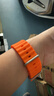 W&P新款适用苹果手表表带apple watch ultra3/2海洋硅胶双扣回环表带iwatch S11/10/9/8/SE 橙色45 实拍图