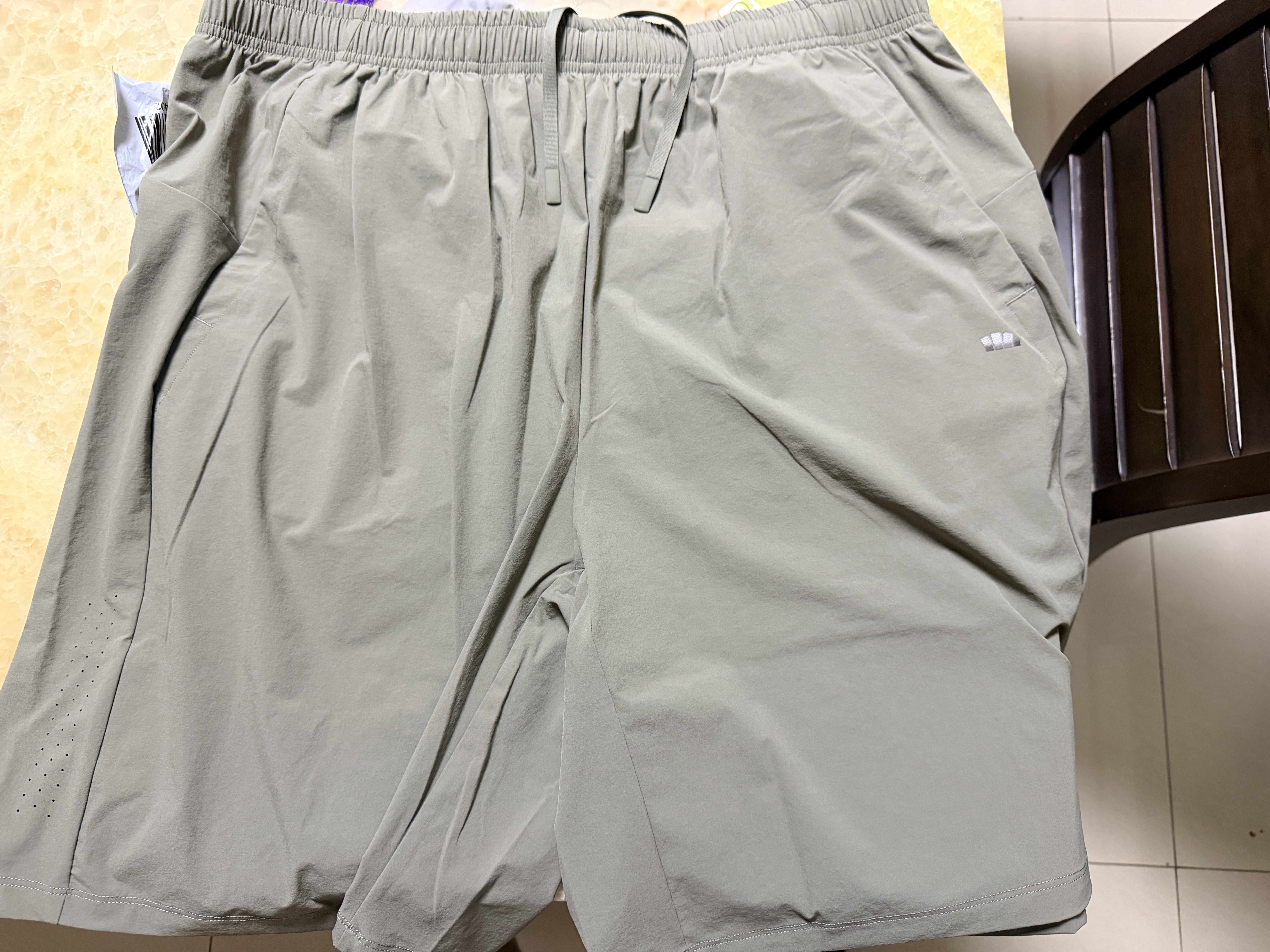 蕉下（beneunder）短裤男运动裤子男夏季透气速干五分裤休闲裤HI908湖茶绿3XL 实拍图