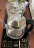 开品 全自动底部上水感应续水电热水壶 家用办公茶具套装烧水消毒茶台 可嵌入式玻璃烧水壶茶桌一体 1L 晶耀黑20X37CM 烧水煮杯 桶水款 实拍图