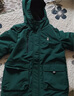 暇步士（Hush Puppies）童装儿童厚风衣冬季新款男女大童纯色摇粒绒外套时尚厚风衣 丛林绿 160 cm 实拍图