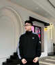 adidas通勤百搭三条纹休闲运动夹克外套男女春秋阿迪达斯三叶草   黑色（推荐选大一码)   M 实拍图