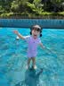 361°儿童泳衣女中小童连体短袖短裤夏季泳装专业学游泳快干温泉游泳衣 实拍图