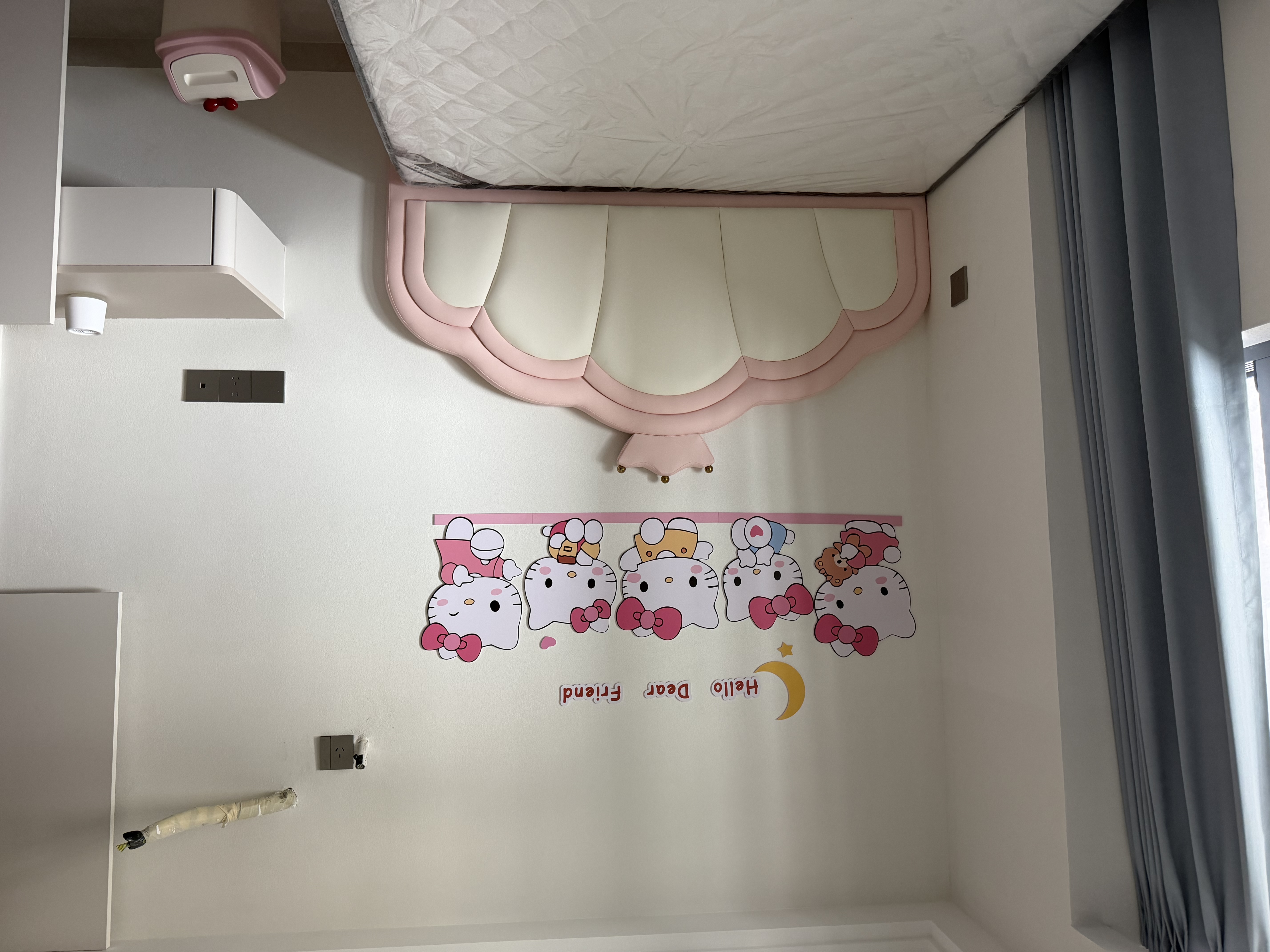 远纱舒新款皇冠床简约现代儿童床软包床梦幻女孩床可爱卡通床次卧单人床 皇冠单床+20cm椰棕护脊床垫 1500mm*2000mm框架结构 实拍图