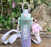 膳魔师（THERMOS）Tritan塑料运动水杯男女士便携水壶车载儿童水杯生日礼物TESD 【限量色系】粉紫渐变 附背带+挂件 700ml 实拍图