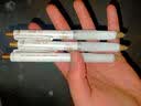 得力（deli）V1中性笔 0.5mmST头速干顺滑考试笔刷题笔学生中性笔 中高考可用 黑色5支/盒 V1-SS 实拍图
