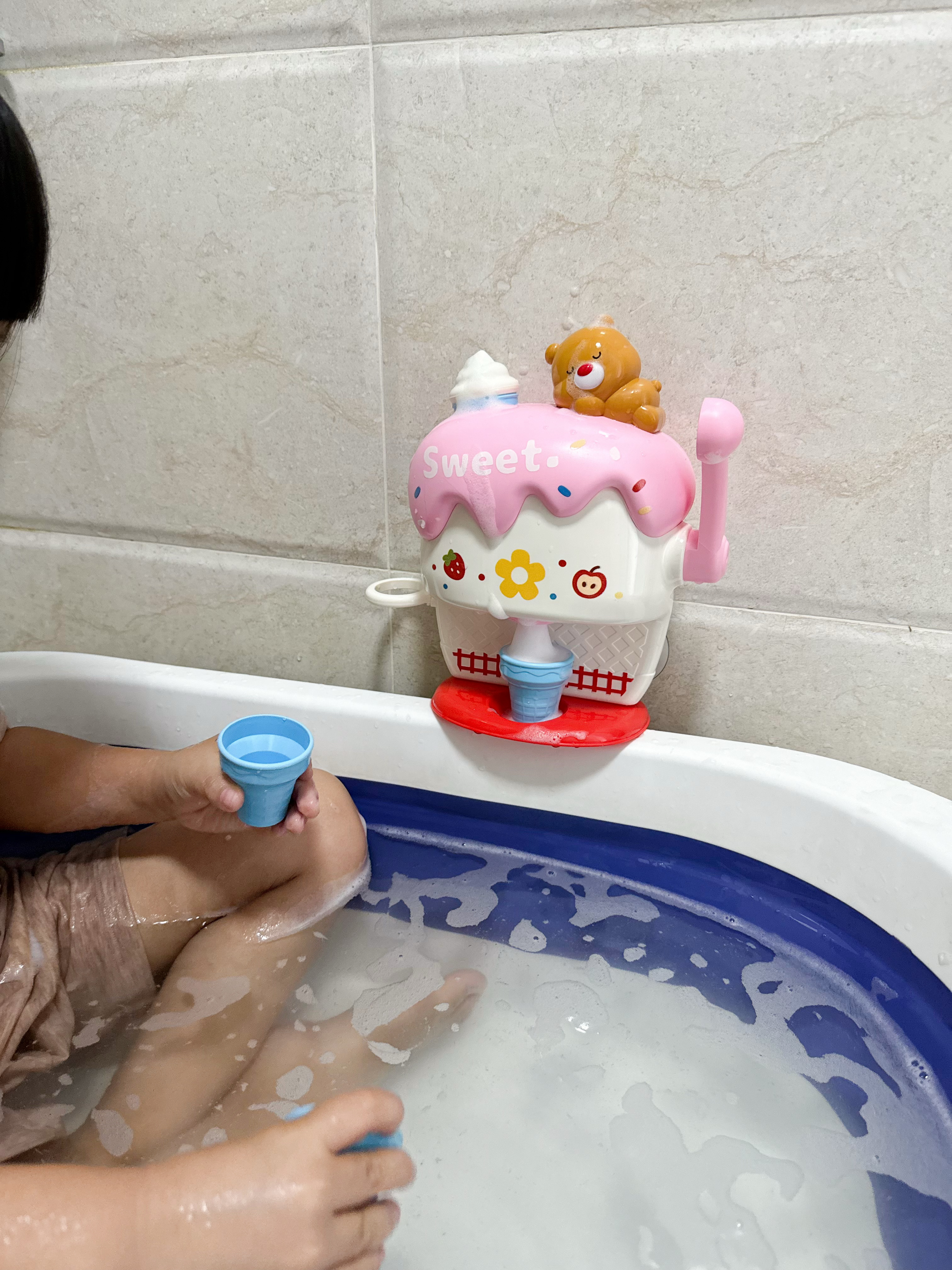 欣格儿童洗澡玩具仿真冰淇淋泡泡制造机男女孩过家家宝宝哄娃神器 实拍图