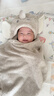 BABYGREAT婴儿浴巾儿童洗澡巾斗篷带帽子新生儿宝宝连帽包裹巾吸水速干四季 【斗篷连帽浴巾丨四季款】小象敦敦 实拍图