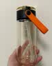 京东京造 水杯 运动大容量儿童吸管杯子学生 【PPSU黄金树脂】黑橙550mL 实拍图
