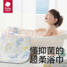 babycare婴儿纱布浴巾新生儿儿童宝宝专用大尺寸抗菌盖毯毛巾包裹巾纱巾 【2条装】月亮兔+凯斯利飞鲸 95x95cm 实拍图