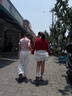 左西女童裤子夏季2026新款薄款儿童全棉透气长裤夏装弯刀裤 白色 160 实拍图