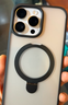 倍思支点壳【自带支架】适用iphone16promax手机壳苹果16promax保护套磁吸支架磨砂防摔MagSafe充电 实拍图