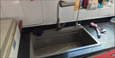 JVTO米粒压纹水槽厨房大单槽304不锈钢手工台上中下家用洗碗池洗菜盆 68*45E套餐【飞雨抽拉龙头+洗杯器+净水龙头】 实拍图